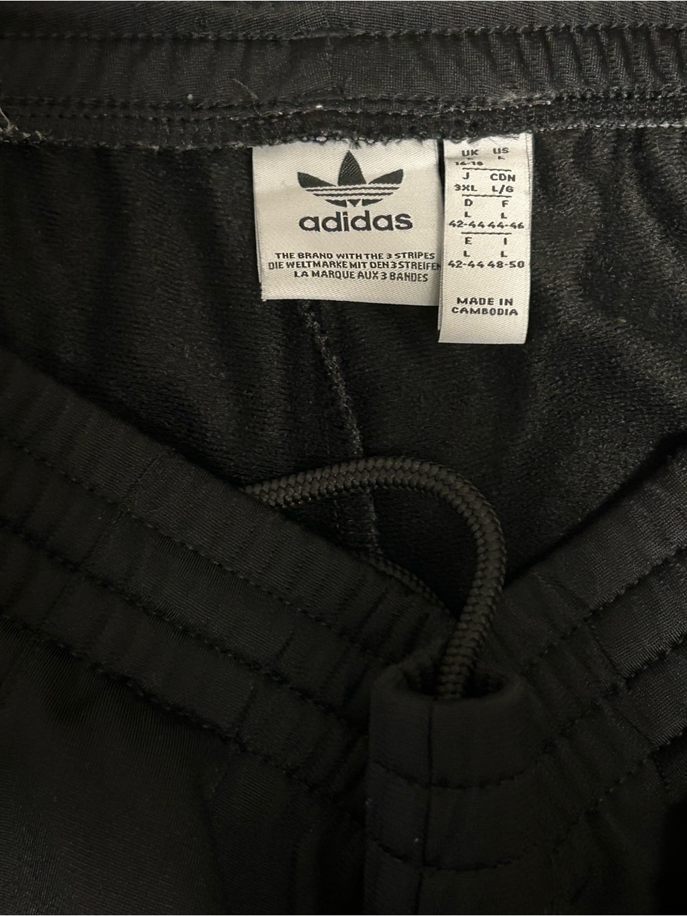 adidas/ Adibreak Black & White Three-Stripe (break away)Track pants - Picture 4 of 6